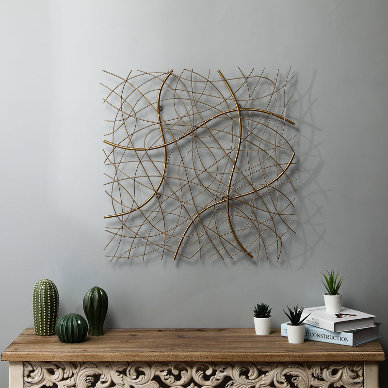 Brayden Studio Abstract Square Metal Wall Décor Wayfair